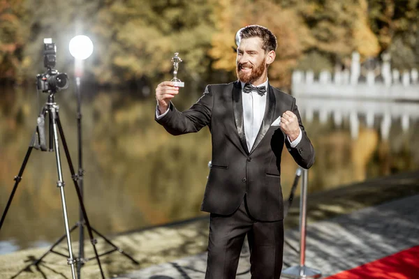 Actor at the awards ceremony — Stock Photo, Image