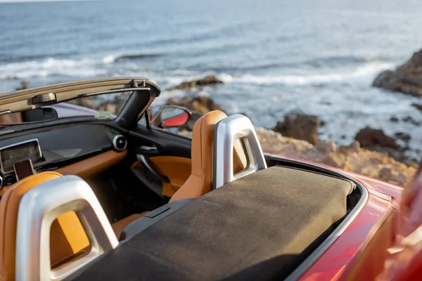 Cabriolet on the seaside — Stok fotoğraf