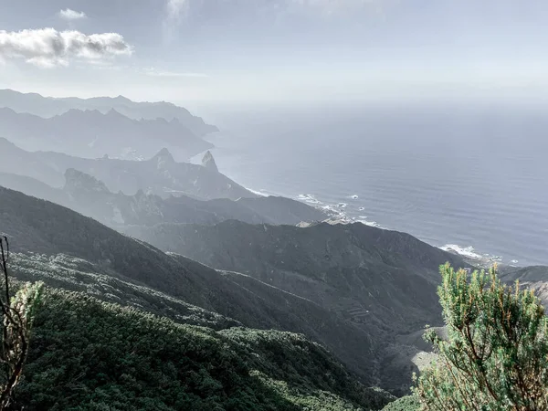 Landscape view on the rocky coastline on Tenerife island — 스톡 사진