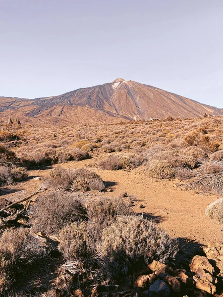 Paesaggio sulla valle vulcanica con vulcano Teide — Foto Stock