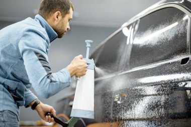 Preparing vehicle body before protective film apply