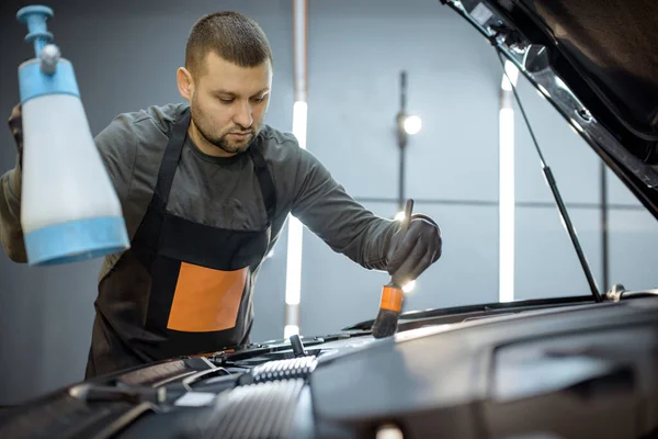 Professional car engine cleaning — Stock Fotó