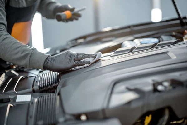 Professional car engine cleaning — Stock Fotó