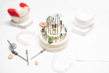 Set of dental technician burs