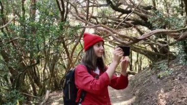 Woman travel in the rainforest