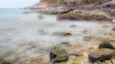 Deniz taşları uzun pozlama