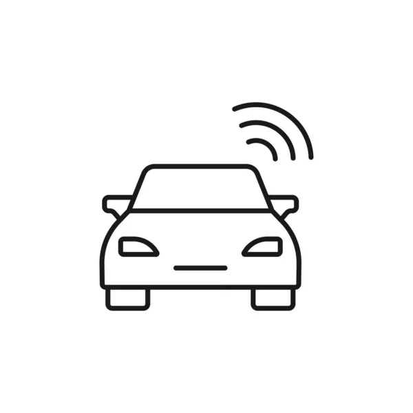 smart car - minimal line web icon. simple vector illustration. c