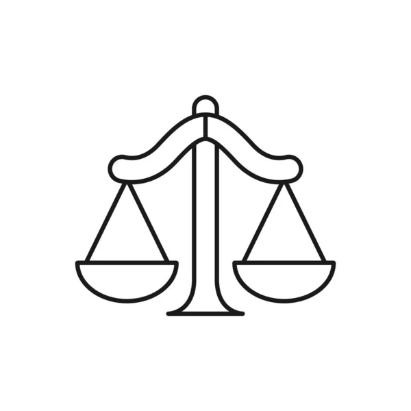 Gerechtigkeit Symbol - minimale Linie Web-Symbol. einfache Vektor-Illustrationen — Stockvektor