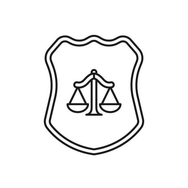 Justicia y derecho - icono web de línea mínima. ilustración de vector simple — Vector de stock