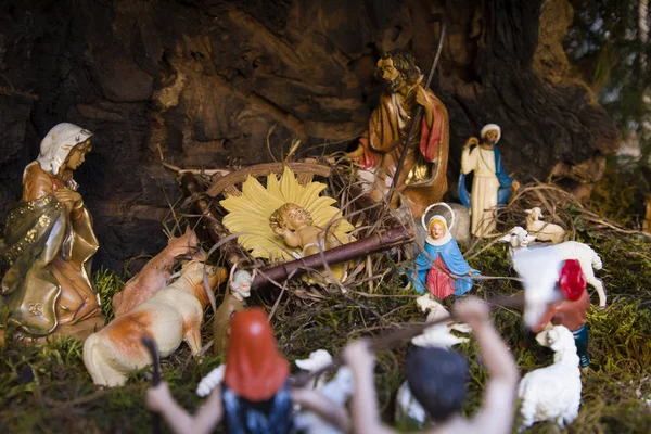 Christmas nativity scene - celebration of the nativity