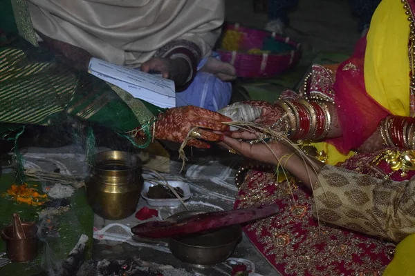 hindu marriage rituals in traditional indian way image is taken at saharsa bihar india on Mar 03 2019. it is showing the kandyadan rituals in mithila traditional way.