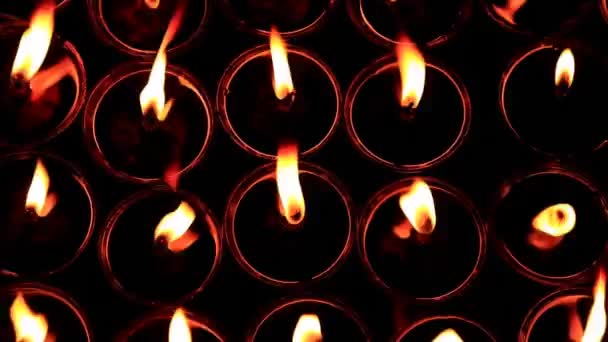 Lámpara Aceite Religiosa Tradicional Muchos Iluminado Por Dios Todopoderoso — Vídeo de stock