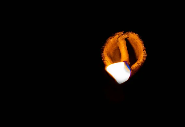 Solul Religios Tradițional Făcut Lampă Ulei Izolat Luminat Pentru Dumnezeu — Fotografie, imagine de stoc