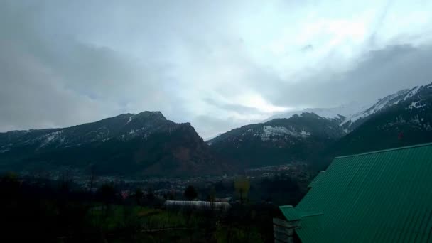 Mouvement Des Nuages Depuis Sommet Montagne Timelapse — Video