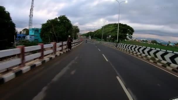 Motorcycle Ridding Street Footage Taken Coimbatore India Jan 2020 — Stock Video