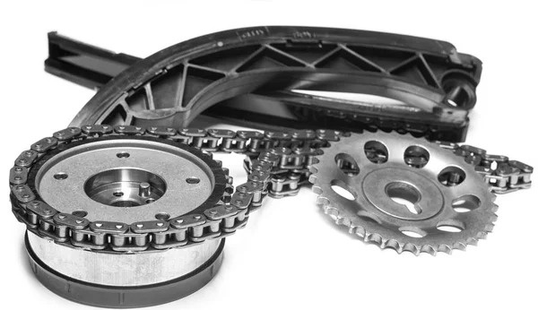 zamanlama mekanizması üzerine sığ derinlik-in tarla ile beyaz bir arka plan