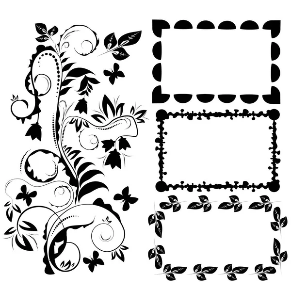 Ornamental design elements and frames — Stock Vector