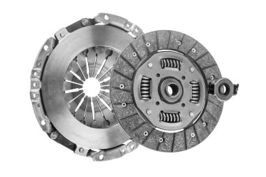 Debriyaj takımı ile beyaz bir arka plan yönünde