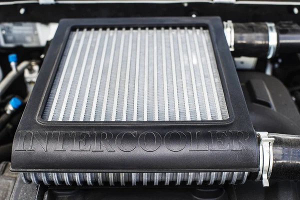 Car intercooler with shallow depth of field — Stock Photo, Image