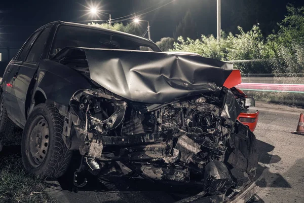 Incidente stradale notturno — Foto Stock