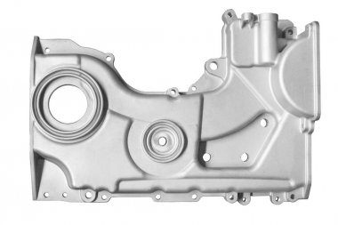 Araba motor kapağı beyaz arka plan üzerinde