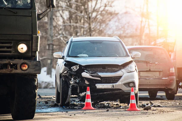 Accidente de coche a poca profundidad de campo —  Fotos de Stock