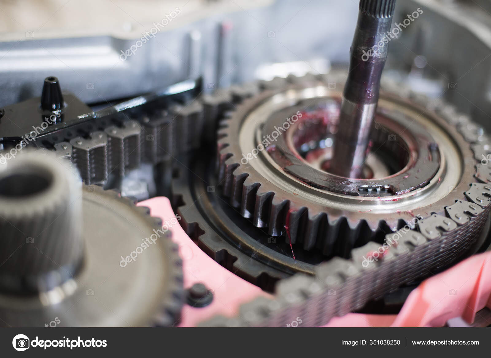Auto gearbox parts at shallow depth of field — Stock Photo © Phantom1311 351038250
