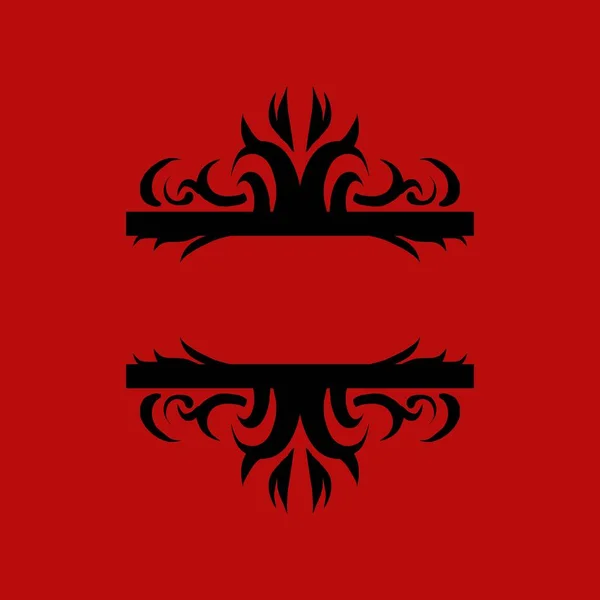 Шаблон Оформления Свадебного Орнамента Красном Фоне — стоковый вектор