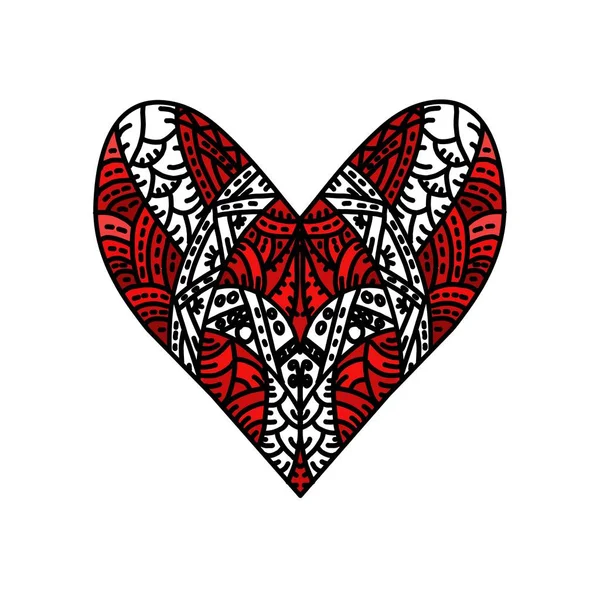 Diseño Simple Ilustración Corazón Ornamental — Vector de stock