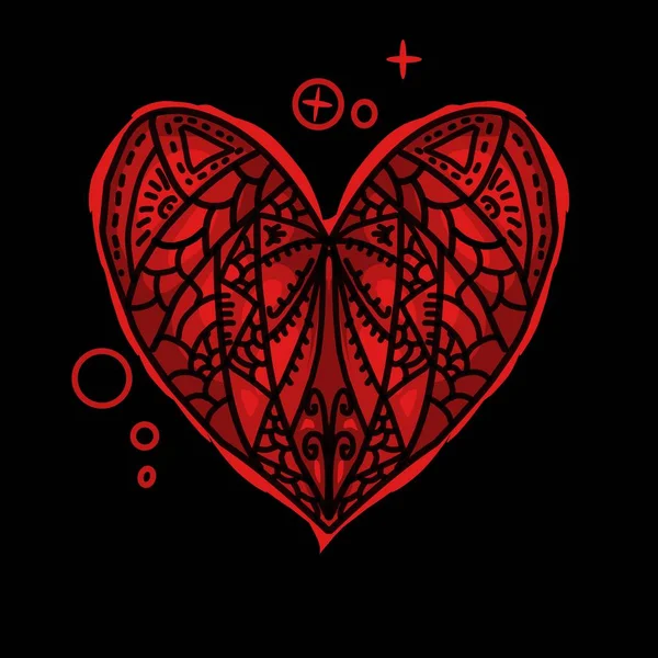 Diseño Simple Ornamento Patrón Corazón — Vector de stock