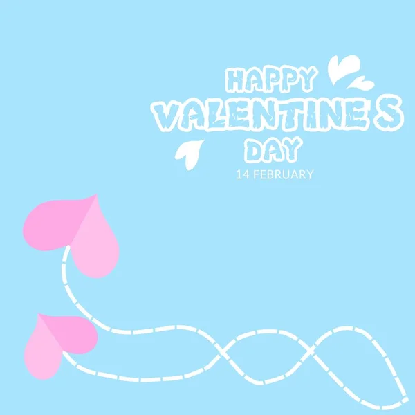Valentine Day Background Paper Heart Plane Flying — Image vectorielle