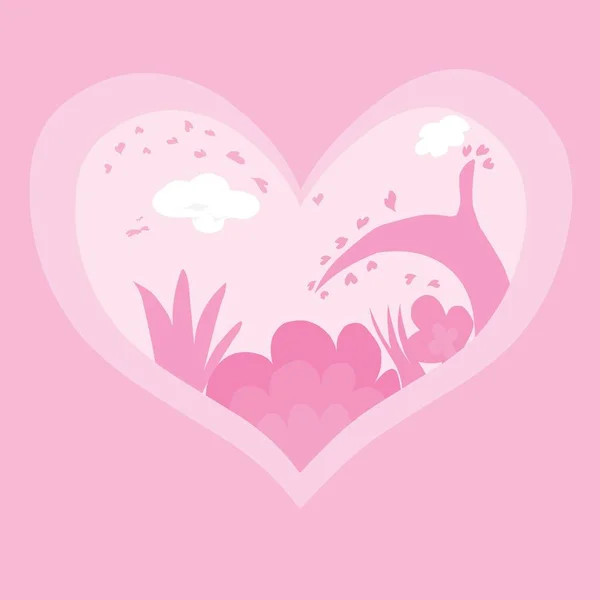 Valentijnsdag Achtergrond Roze Achtergrond — Stockvector