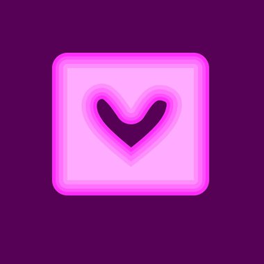 Abstract design heart with paper art style 