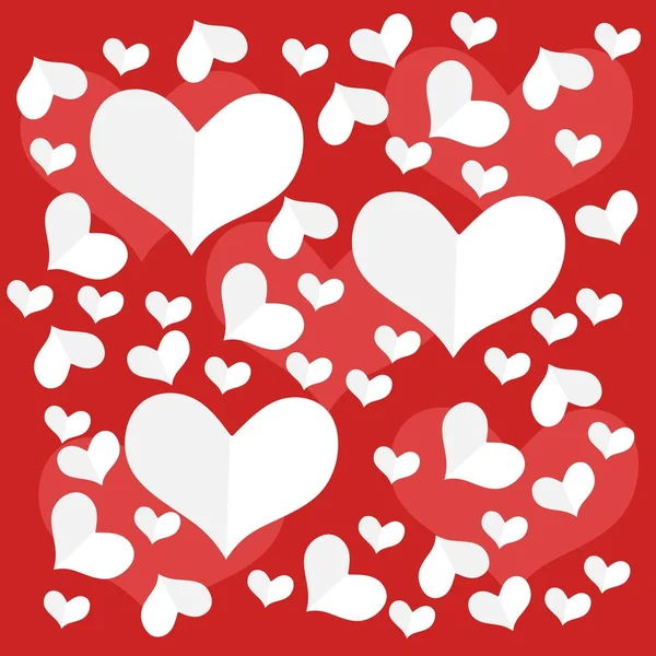 Valentine Day Background Paper Heart — Stock Vector