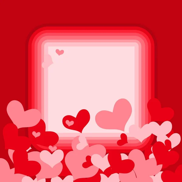 Fondo San Valentín Con Corazón Papel — Vector de stock