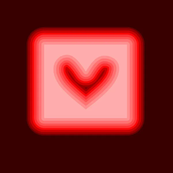 Simple Design Valentine Day Background Square Heart — 스톡 벡터