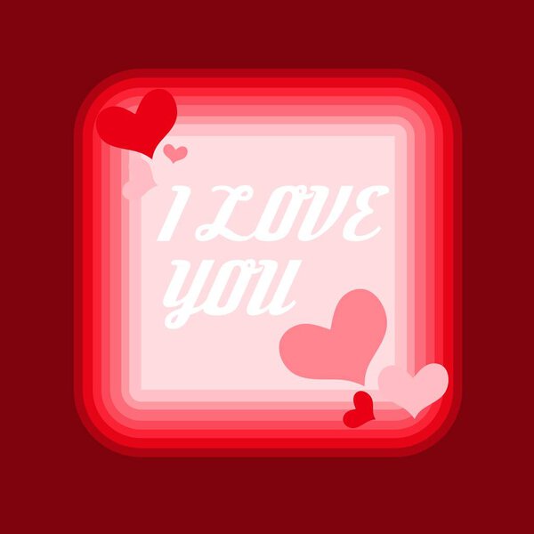 Простой дизайн День святого Валентина фон с украшением формы сердца
 