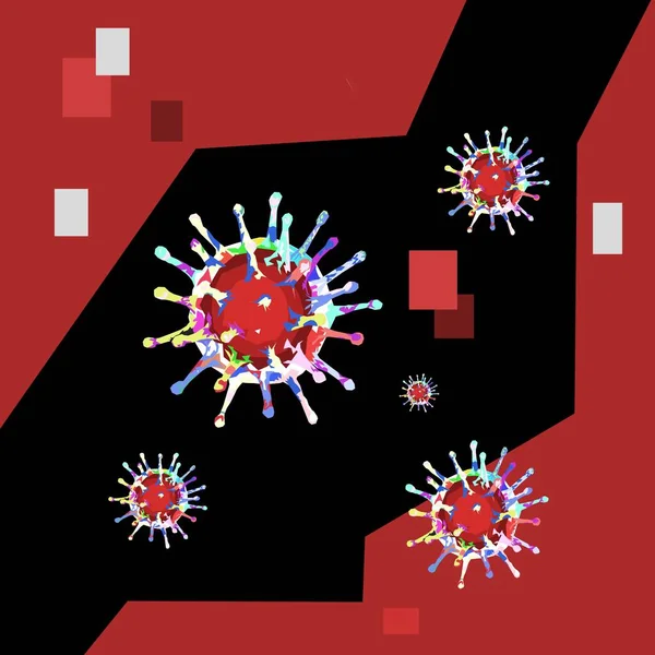 Illustration of corona virus in wpap or pop art style 