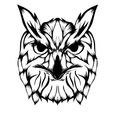 Çizim baş baykuşunun tasarımı 