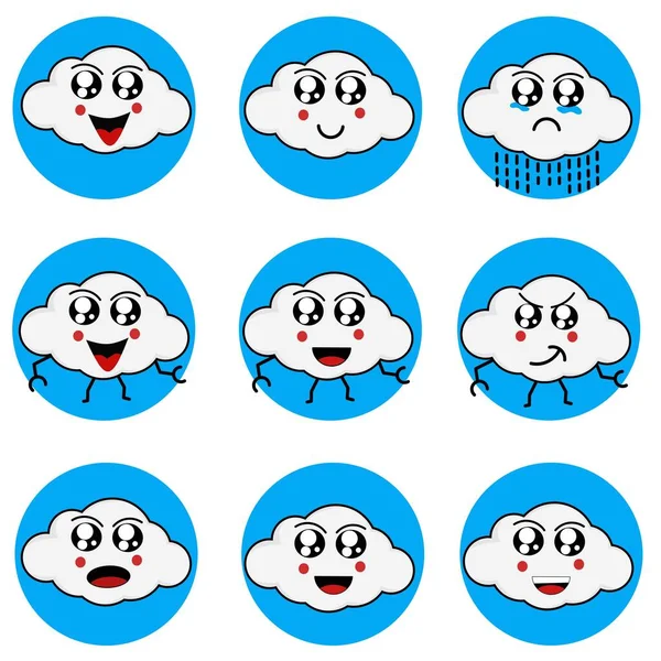 Basit dizayn bulutları sevimli karakter 