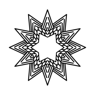 Beyaz arkaplanda mandala tasarımı 