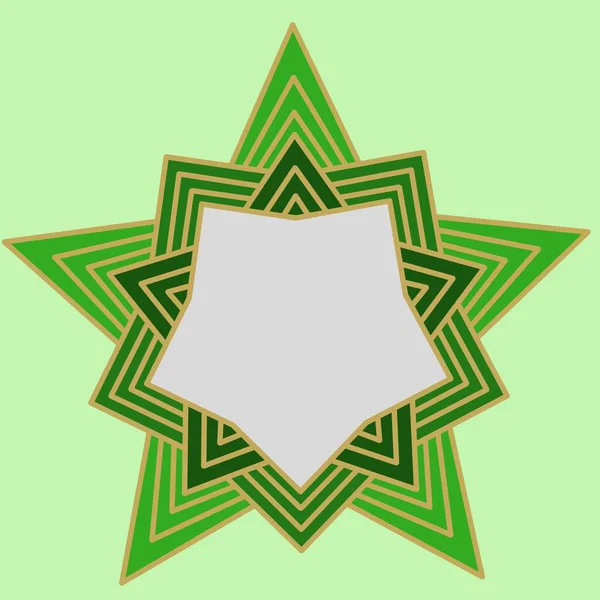 Mandala Dekoratif Dengan Bentuk Bintang - Stok Vektor