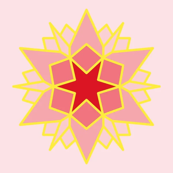 Diseño Simple Ilustración Mandala — Archivo Imágenes Vectoriales