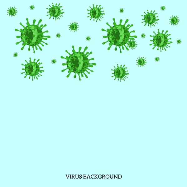 Covid Koronavirüs Virüs Arka Planının Basit Tasarımı Stok Vektör
