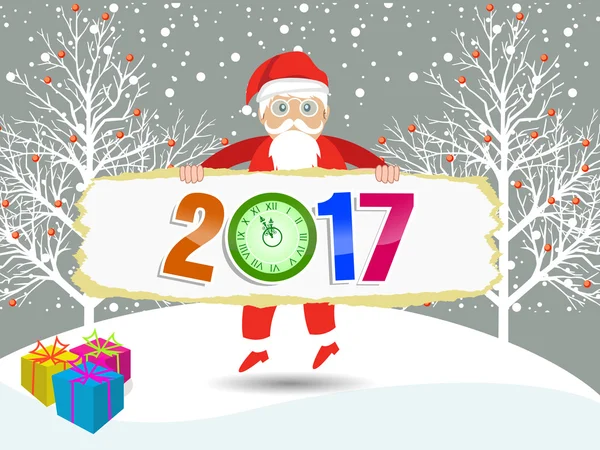 Merry christmas and Happy new year 2017 — Stock Vector