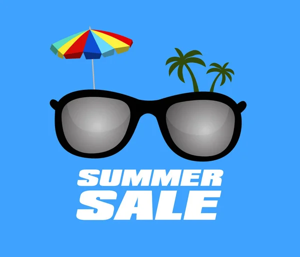 Summer sale design template Fresh discounts — Stock Vector