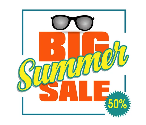 Summer sale design template Fresh discounts — Stock Vector