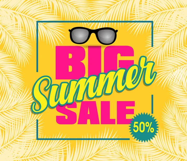 Summer sale design template Fresh discounts — Stock Vector