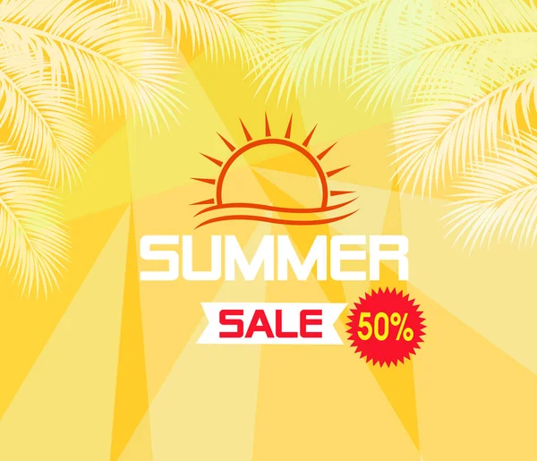 Summer sale design template Fresh discounts — Stock Vector