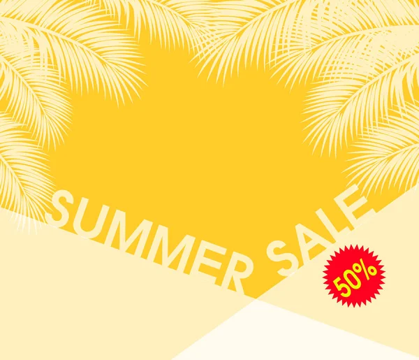 Summer sale design template Fresh discounts — Stock Vector